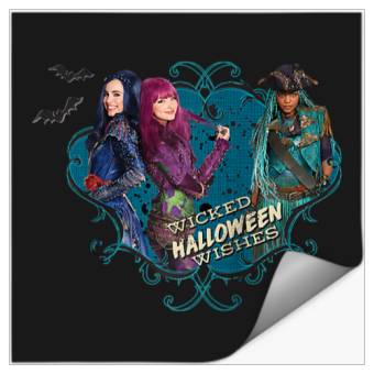 Discover Disney Halloween Descendants Wicked Raglan Baseball Tee Stickers