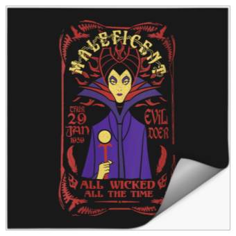 Discover Disney Villains Maleficent All Wicked All The Time Tarot V-Neck Stickers