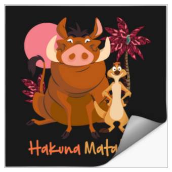 Discover Disneyss The Lion King Timon Pumbaa Hakuna Matata Faces Front Stickers