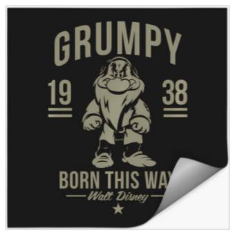 Discover Disney Snow White Grumpy Born This Way 1938 Stickers