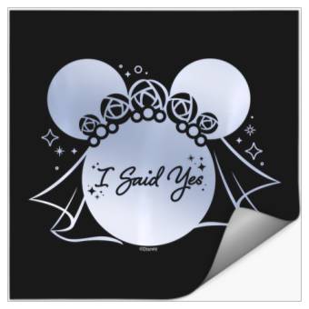 Discover Disney I Said Yes Proposal Engagement Bridal Veil Minnie Stickers