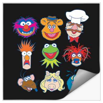 Discover Disney The Muppets Classic Characters Group Shot Logo Stickers