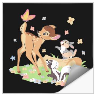 Discover Disney Bambi Thumper Flower Pastel Spring Easter Stickers