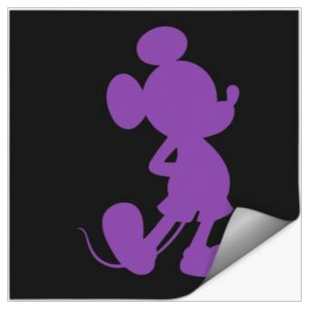 Discover Disney Mickey Mouse Pride Classic Pose Purple Icon Fill Stickers