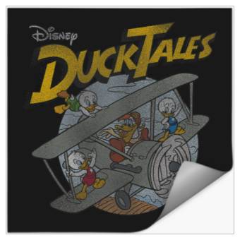 Discover Disney DuckTales Ducks On Airplane Distressed Portrait Stickers