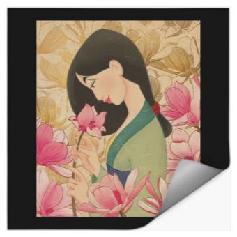 Discover Disney Mulan Floral Stickers