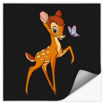 Discover Disney Bambi Young Bambi Classic Cute Happy Pose Logo Stickers