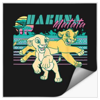 Discover Disney Lion King Retro Simba & Nala 90s Hakuna Matata Stickers