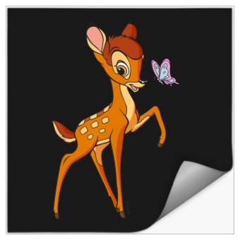 Discover Disney Bambi Young Bambi Classic Cute Happy Pose Logo Stickers