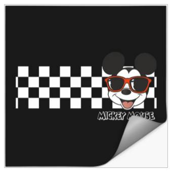 Discover Disney Mickey And Friends Mickey Mouse Checkerboard Stripe Stickers