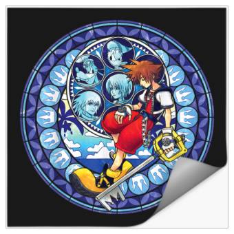 Discover Disneys Kingdom Hearts Sora Stained Glass Stickers