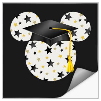 Discover Disney Mickey Head Graduation Hat Star Fill Stickers