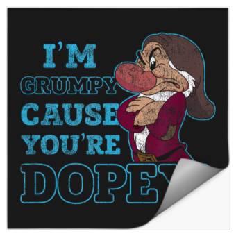 Discover Disneyss Snow White Grumpy Because You're Dopey Stickers