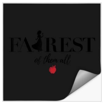 Discover Disneyss Snow White Fairest Silhouette Text Graphic Stickers