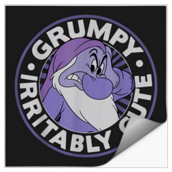Discover Disneyss Snow White Grumpy Irritably Cute Graphic Stickers
