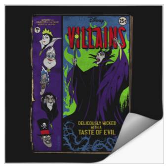 Discover Disney Villains Deliciously Wicked Comic Stickers
