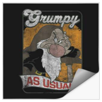 Discover Disneyss Snow White Grumpy As Usual Vintages Card Stickers