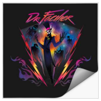 Discover Disneys Villains Dr Facilier 90s Rock Band Neon Stickers
