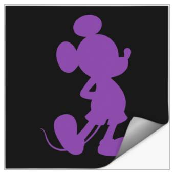 Discover Disney Mickey Mouse Pride Classic Pose Purple Icon Fill Stickers