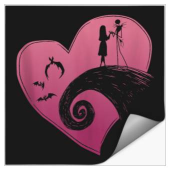 Discover Disneyss The Nightmare Before Christmas Jack And Sally Heart Stickers