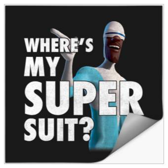 Discover Disney Pixar The Incredibles Vintage Frozone Super Suit Logo Stickers