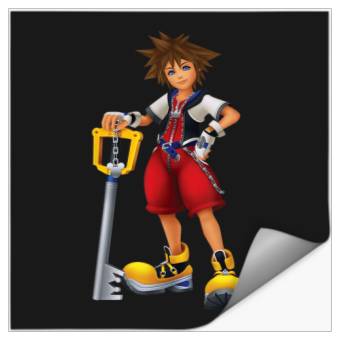 Discover Disney Kingdom Hearts Sora Key Blade TShirt Stickers