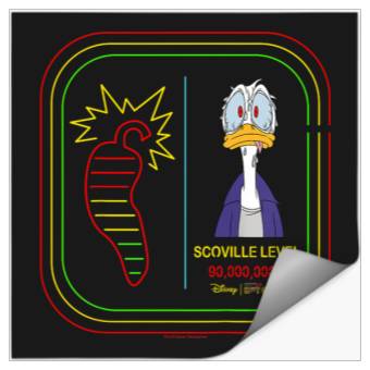 Discover Disneyss Hot Ones Donald Duck Scoville Level 90000000 Retro Stickers