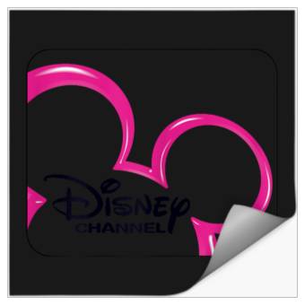 Discover Disneyss Channel  Mickey Mouse Pink Retro 2000s Logo Stickers