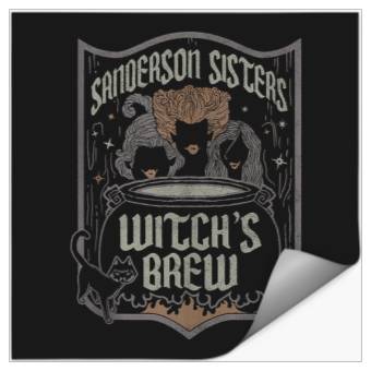 Discover Disneyss Hocus Pocus Sanderson Sisters Witch Brew Retro Logo Stickers