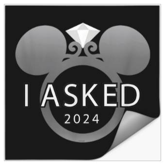 Discover Disney I Asked 2024 Engagement Ring Proposal Mic Stickers