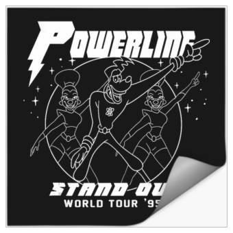 Discover Disney A Goofy Movie Powerline World Tour Outline Tank Top Stickers