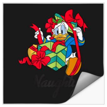Discover Disneyss Donald Duck Naughty Wrapped Present Stickers