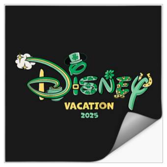Discover Disneyss Logo St Patricks Day Vacation 2025 Trip Matching Stickers
