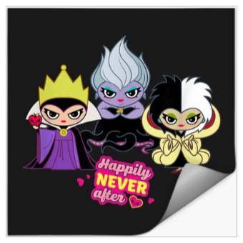 Discover Disney Villains Queen Ursula Cruella Happily NEV Stickers