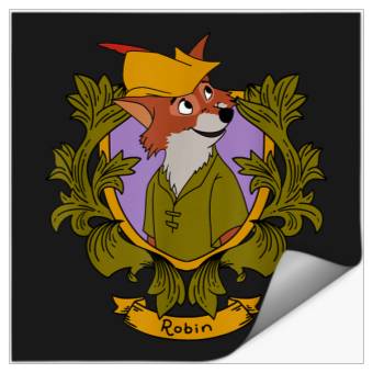 Discover Disneyss Robin Hood Robin Vintages Floral Portrait Stickers