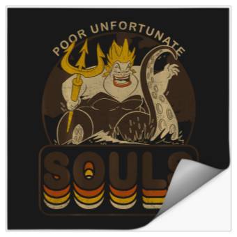 Discover Disney Villains Ursula Poor Unfortunate Souls Retro Stickers