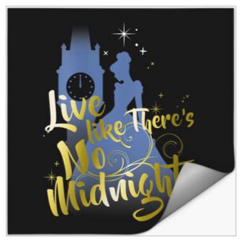 Discover Womens Disney Cinde Live Like Theres No Midnight Silhouette VNeck TShirt Stickers