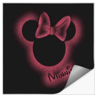 Discover Disney Minnie Mouse Stencil Hoodie Stickers