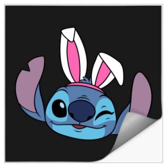 Discover Amazon Essentials Disney Stitch Winking Spring Easter Bunny Ears Bunny Stickers