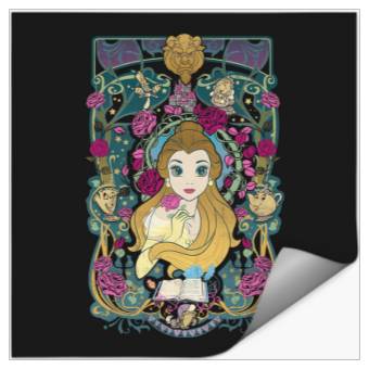 Discover Disney Beauty And The Beast Belle Surrounded Graphic Stickers