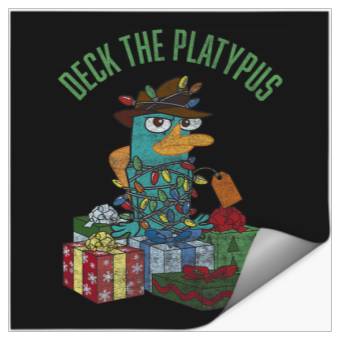 Discover Disney Phineas and Ferb Christmas Perry Deck The Platypus Stickers
