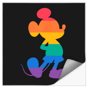 Discover Disney Mickey Mouse Pride Classic Pose Rainbow I Stickers