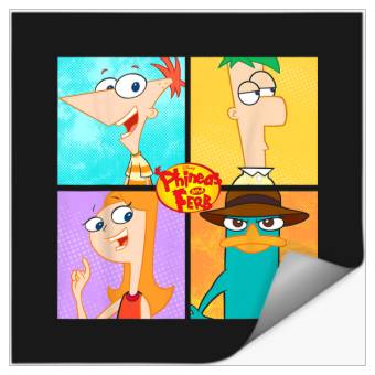 Discover Disney Phineas And Ferb Character Box Up Stickers