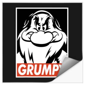 Discover Disney Snow White Grumpy Streetwear Poster Stickers