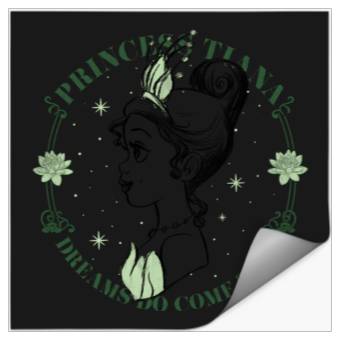Discover Disney The Princess & The Frog Tiana Dreams Do Come True Long Sleeve Stickers