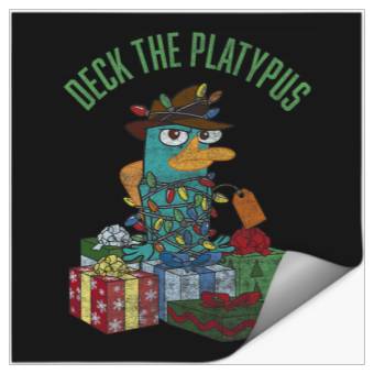 Discover Disney Phineas and Ferb Christmas Perry Deck The Platypus Stickers