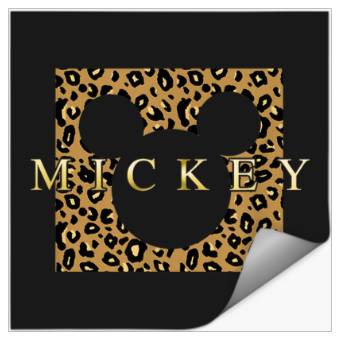Discover Disney Mickey Mouse Gold Cheetah Print Box Stickers