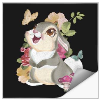 Discover Disney Bambi Thumper Vintage Floral Portrait Stickers