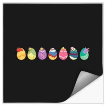 Discover Disney Princess Easter Spring Seven Decorated Easter Eggs Stickers