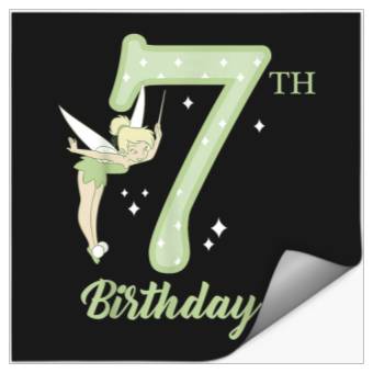 Discover Disney Peter Pan 7th Birthday Tinkerbell Portrai Stickers